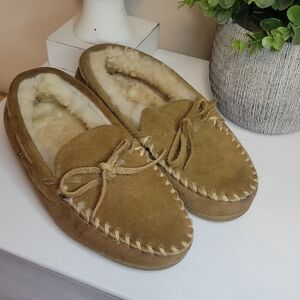 Minnetonka Tan Suede Moccasins Men's SZ 9